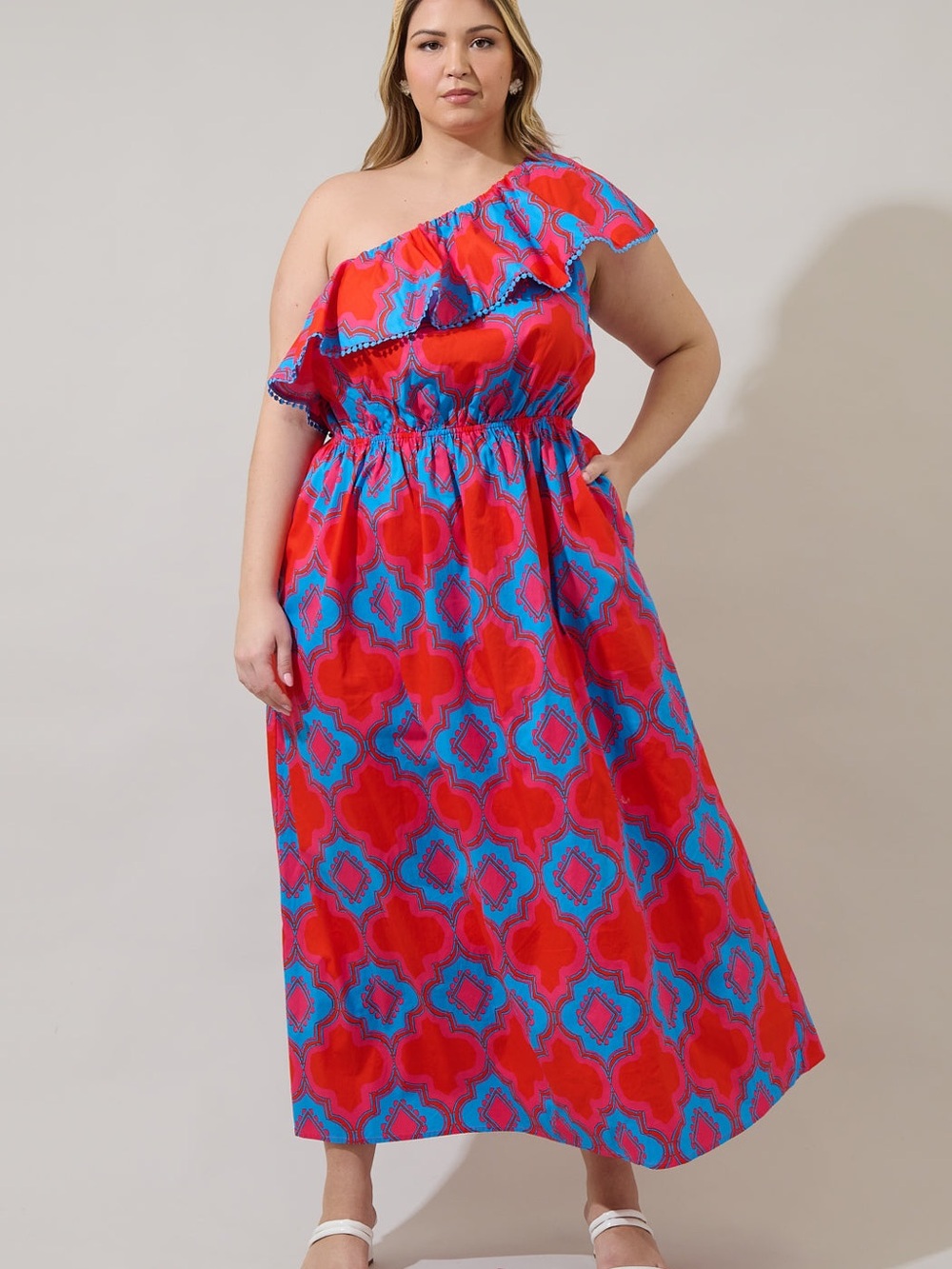 Devany Suraya One Shoulder Midi Dress Curve / SUGAR LIPS / 2x / NWOT